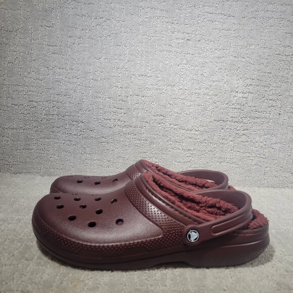 Crocs Men's Size US 13 Dark Cherry Classic Slip On Casual Lined Clogs 203591 - Picture 8 of 10